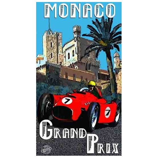 Serviette de plage Grand prix de Monaco 100 cm / 180 cm