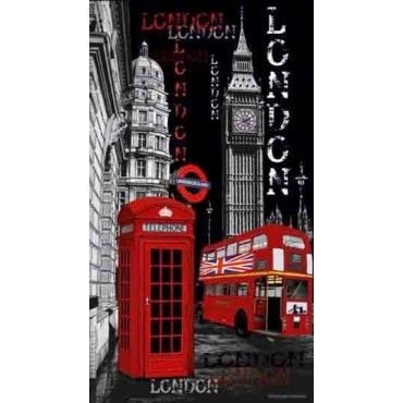 Serviette de plage London big Ben 100 cm / 180 cm