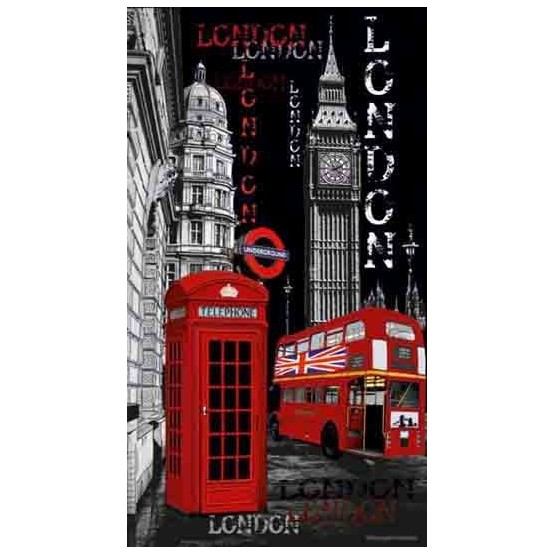 Serviette de plage London big Ben 100 cm / 180 cm