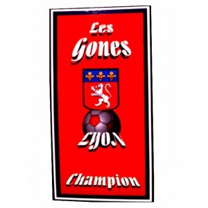 Serviette de plage LYON Les gones Champion Football 71 cm / 147 cm