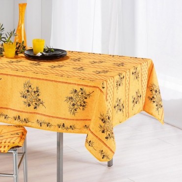 Nappe carrée 1m50 mimosa olivou jaune