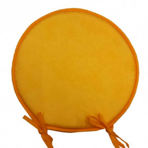 Coussin de chaise nelson rond uni jaune 40 cm