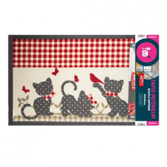 Tapis De Sol Boucle Kitten Chat 50 Cm X 80 Cm