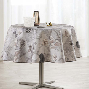 Nappe ronde - Cœur d'attrape-rêves - Diamètre : 180 cm - Fils coupés