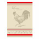 torchon coq gaulois-ecru-coton-jacquard-nice-mctissus-essuie main