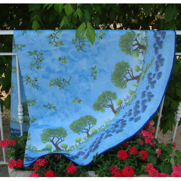 nappe-ronde-180cm-provençale-polyester-bleu-olive-olivier-champs-de-lavande-arbre-antitache-infroissable