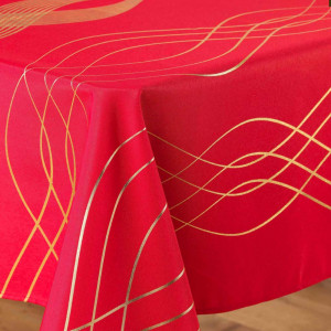 nappe-ronde-polyester-180-cm-rouge-or-elona-antitache-infroissable