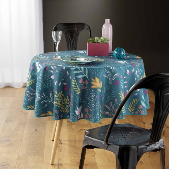 nappe-ronde-bucolique-motif-floral-polyester-anti-tache-infroissable-moderne-tablecloth-stain-proof-without-ironing