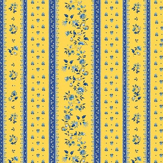 tissu-provençale-coton-figuerolles-jaune-bleu-rayure