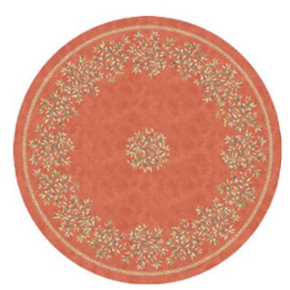 Nappe Ronde 1m80 Coton Enduit plastifié oliveraie Terracotta