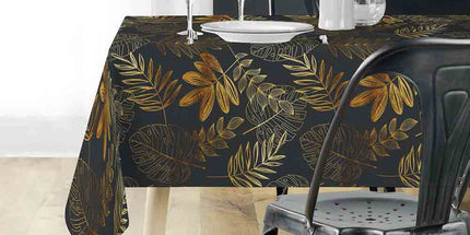 Nappe rectangle 240 cm x 150 cm Naturine anthracite et or Anti tache et Infroissable