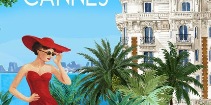Torchon Décoratif Cannes 50x70 cm Côte d'Azur, 100 % Coton