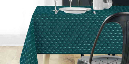 Nappe rectangle 200 x 150 cm Lutecia Emeraude – Polyester antitache et infroissable