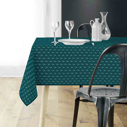 Nappe rectangle 200 x 150 cm Lutecia Emeraude – Polyester antitache et infroissable