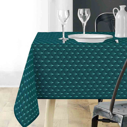 Nappe rectangle 200 x 150 cm Lutecia Emeraude – Polyester antitache et infroissable