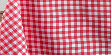 Nappe rectangle vichy rouge 2m x 1m50 polyester anti tache et infroissable