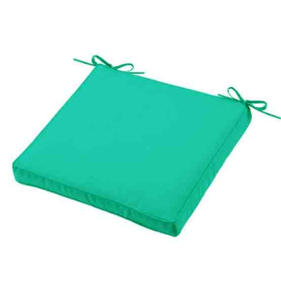 Coussin de chaise HAWAI couleur acqua 40 x 40 x 5 cm Déhoussable Extérieur Imperméable antitache