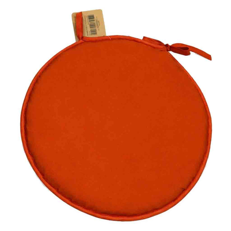 Coussin de chaise nelson rond uni terracotta 40 cm