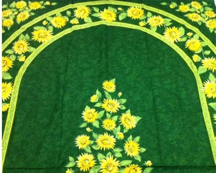 Nappe tournesol vert coton 2m50/1m60