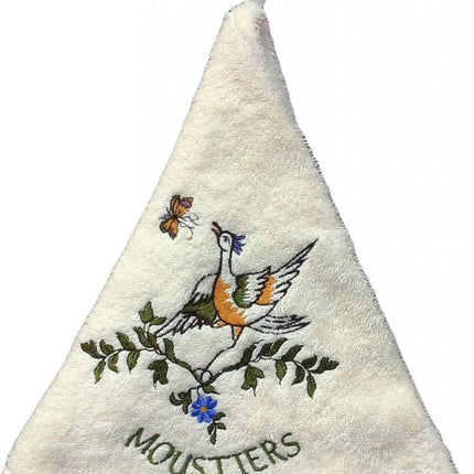 Essuie main rond en éponge Faïence de Moustiers écru