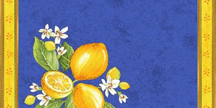 Serviette citron bleu