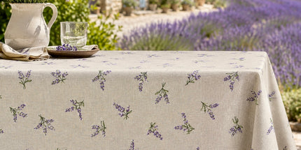 Nappe Rectangle Lavandes – Coton 250 x 155 cm