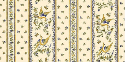 Nappe coton 2m/1m50  faïence de moustiers bleu