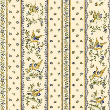 Nappe  faïence de Moustiers  bleu coton 1m50/1m20