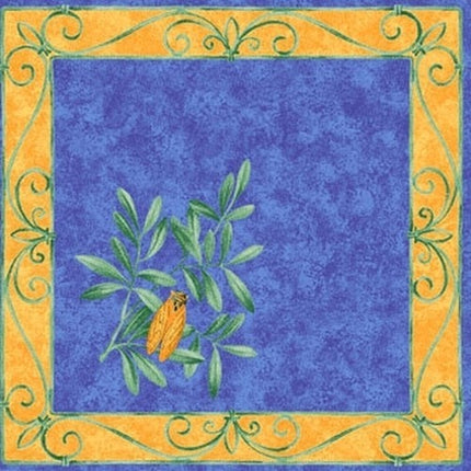 Serviette Cigale bleue