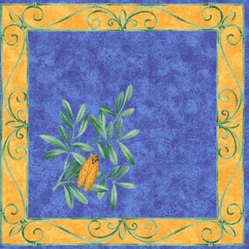 Serviette Cigale bleue