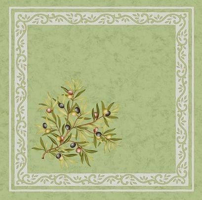 Serviette Clos des oliviers vert