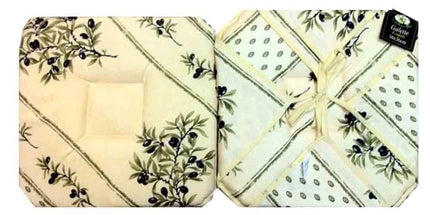 Coussin de chaise olivou écru
