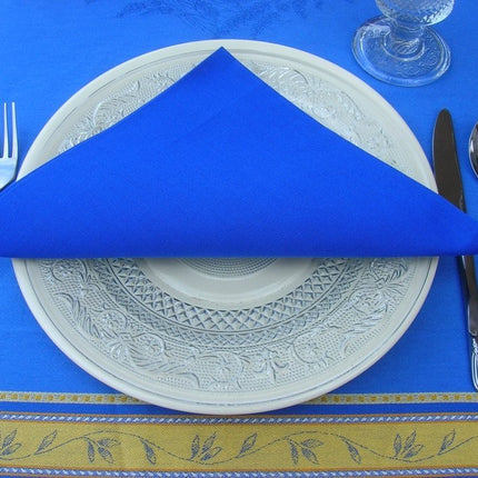serviette coton  unie bleu 40 cm /40 cm