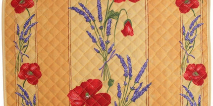 Set de table coquelicot lavande jaune