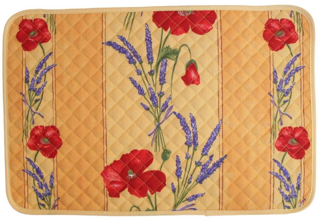 Set de table coquelicot lavande jaune