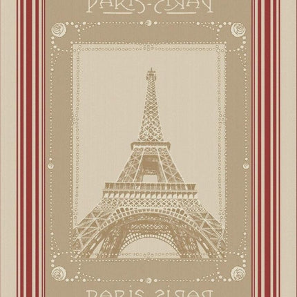 Torchon coton tissé Jacquard tour Eiffel