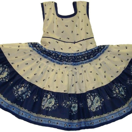 Robe provençale enfant Anais bleu taille  1 an