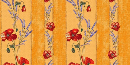 Nappe coton 2m/1m55  coquelicot lavande jaune
