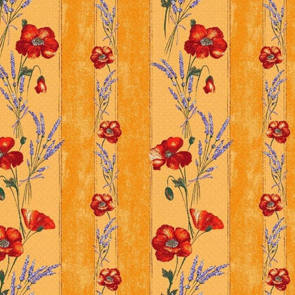 Nappe coton 2m/1m55  coquelicot lavande jaune