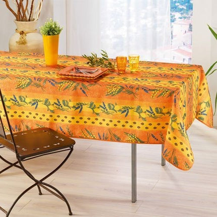 Nappe anti tache infroissable  mimosa lavande citron orange  2m / 1m50