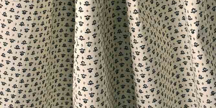 Tissu  au mètre coton  provençal blanc bleu all over