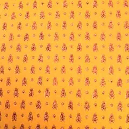 Nappe coton 2m/1m55  cigale jaune all over