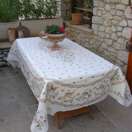 Nappe Faïence de Moustiers Rose 2m50/1m60