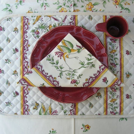 Nappe Faïence de Moustiers Rose 2m50/1m60