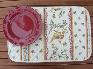 Nappe Faïence de Moustiers Rose 2m50/1m60