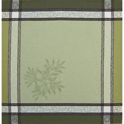 Serviette jacquard olive vert