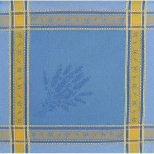 Serviette jacquard sénanques bleu 50cm/50cm