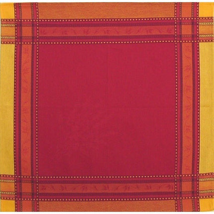 Serviette jacquard sénanques rouge 50cm/50cm