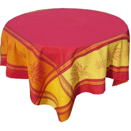 Nappe jacquard traitée téflon 2m/1m60 sénanques rouge