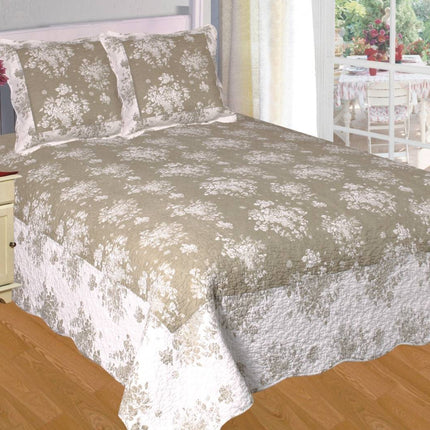 Couvre lit en boutis une place  Ref 129 B   1m80 / 2m40 + 1 taie d'oreiller